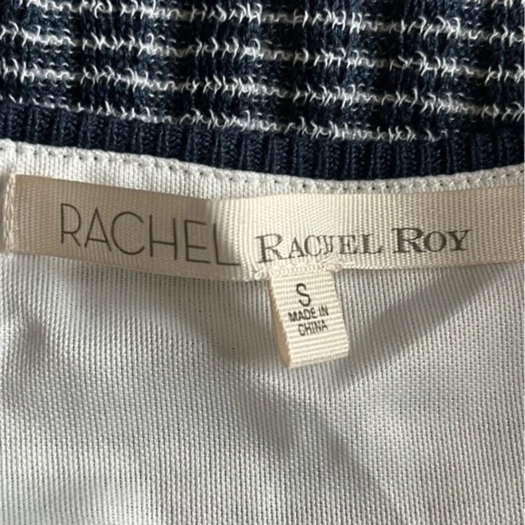 Rachel Roy | New Striped Textured Rib Knit Sleeveless Knee Length Dress, Small - Picture 5 of 8